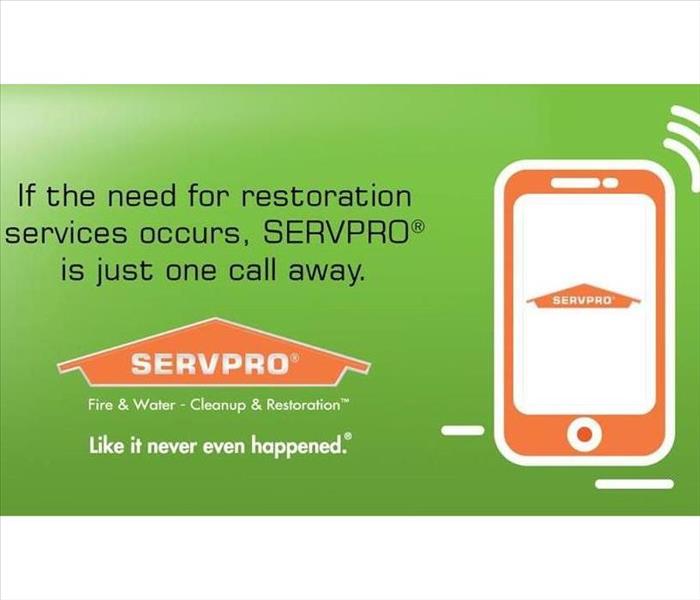 SERVPRO logo saying that SERVPRO is available 24/7