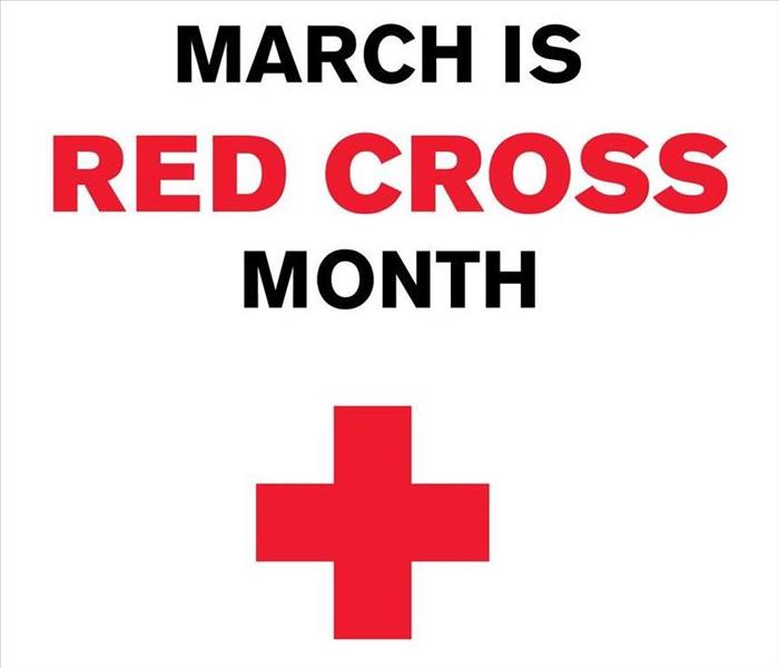 Red Cross Month Sign 
